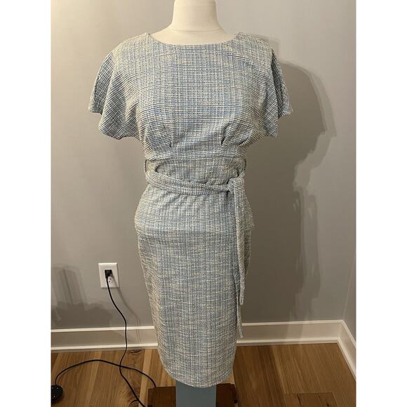 Jasambac Dresses & Skirts - Jasambac Women’s Small Belted Dress Blue NWT Office Vixen